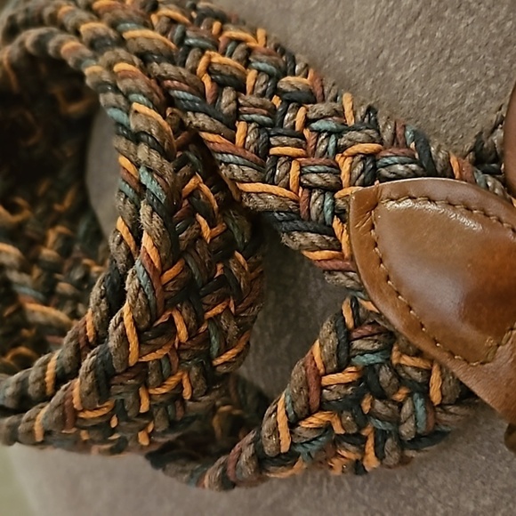 VTG Woven Faux Leather Boho Unisex Braided Belt Medium/Large - Picture 6 of 9